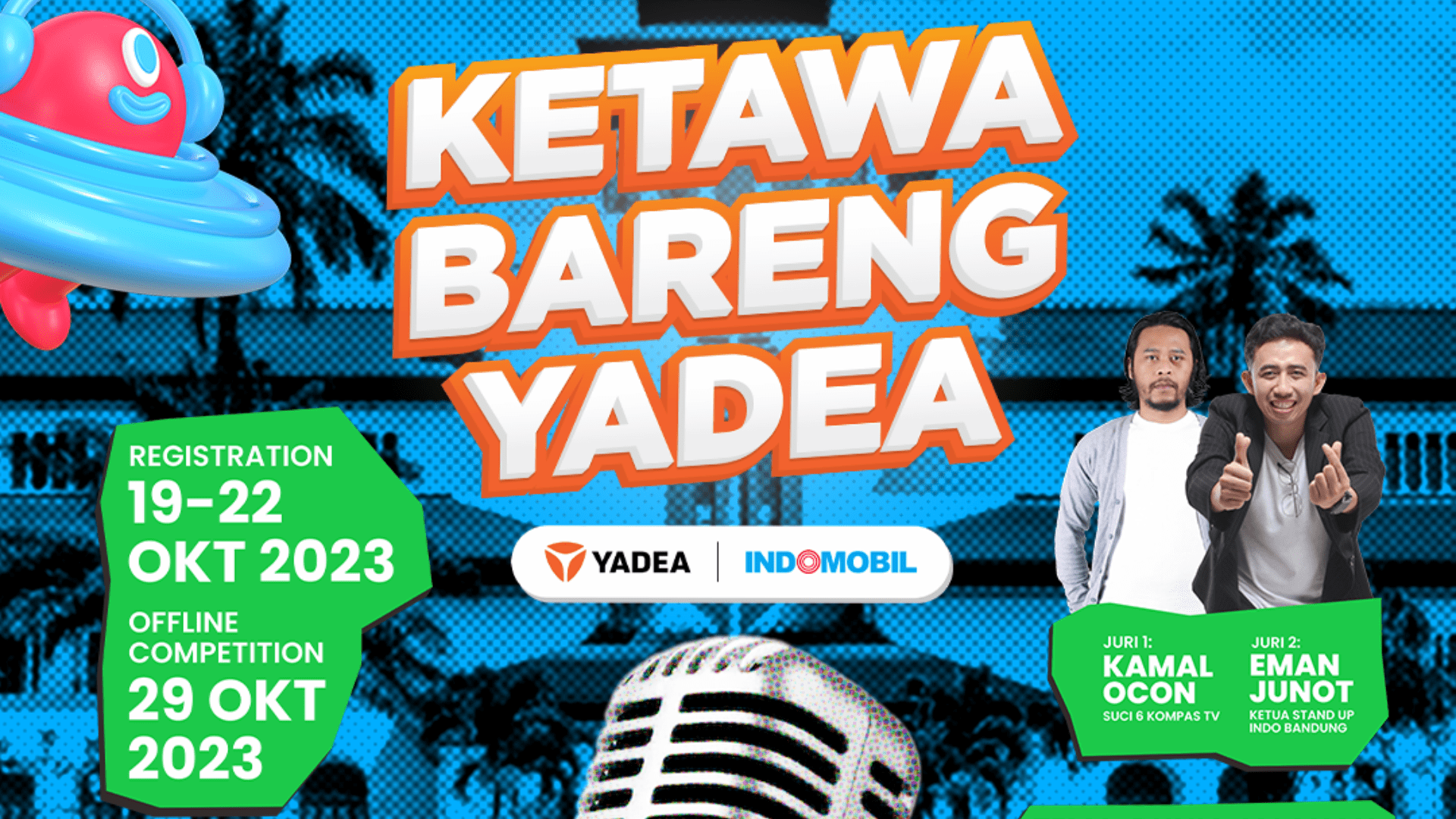 banner Ketawa Bareng Yadea - Stand Up Commedy Competition
